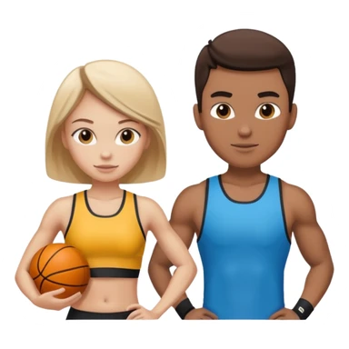 FEMALE MALE ATHLETE sticker