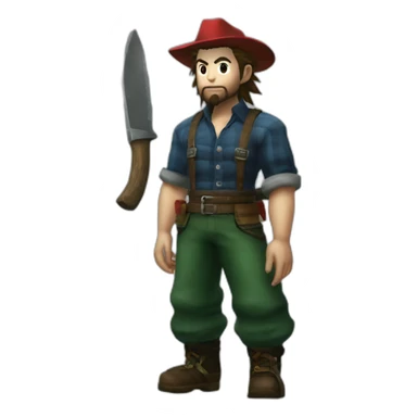 lumberjack in final fantasy vii sticker