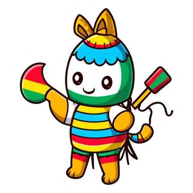 mexican pinata decoration sticker