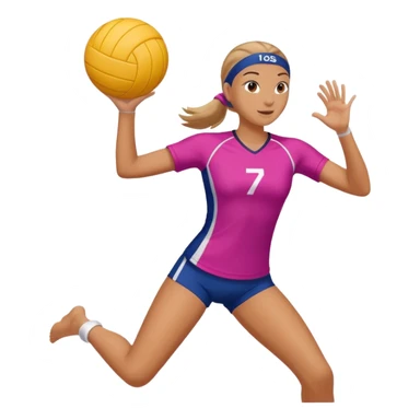Girl playing volleyball  sticker