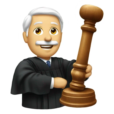 A JUDGE HOLDING A GAVEL sticker