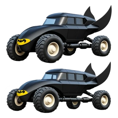 futuristic Batman’s Venomobile  loosely based on 1956 freightliner moving truck Lego (flat long straight organically-shaped mechanical roomy interior seating inside the body) stealthy town hot rod desert dirt racing rwd buggy  sticker