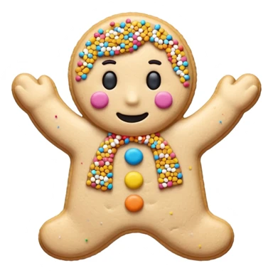 Frosted Cookie Man with sprinkles sticker