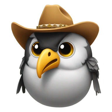 Bird in a cowboy hat  sticker