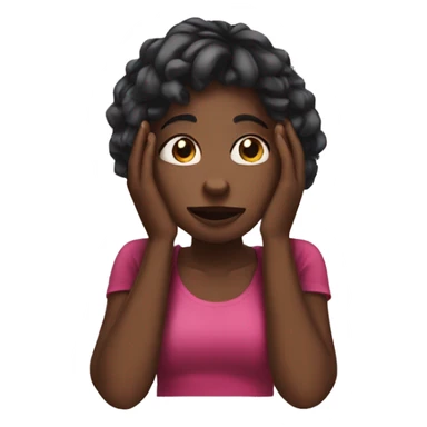 face palm black girl sticker