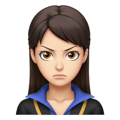 Nico Robin glaring, angry face sticker