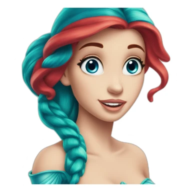 ariel-the little mermaid-blue eyed sticker