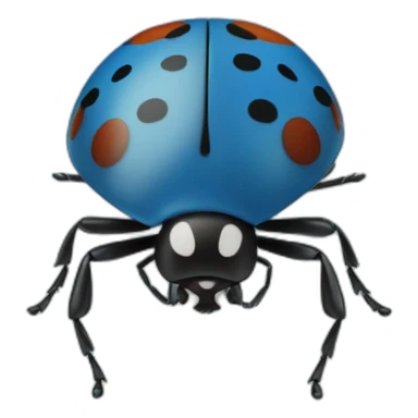Une coccinelle bleu sticker