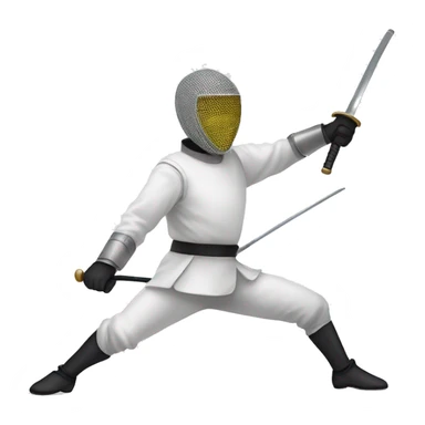 Fencing with a saber sticker