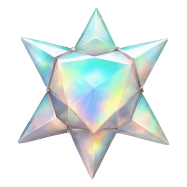  four-point star diamond but opal sticker