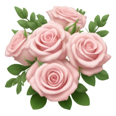 bouquet of pastel pink roses sticker