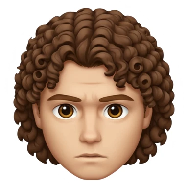 Anakin skywalker scar left eye curly brown hair sticker