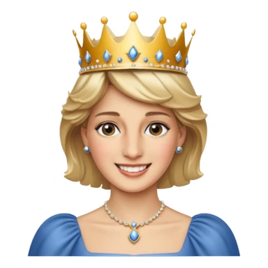 content face, Princess Diana with crown sticker