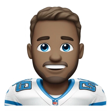 Crying Detroit lions fan white with blue eyes sticker