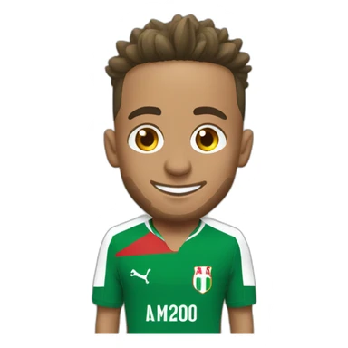 Neymar qui porte un maillot de l'Algérie sticker