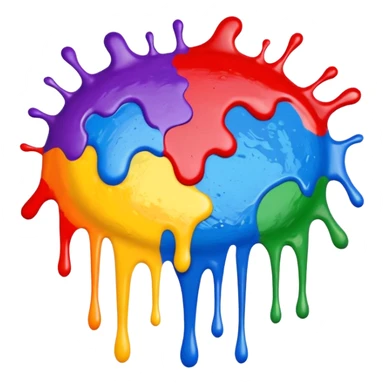 Make a painting which is splattered paint sticker