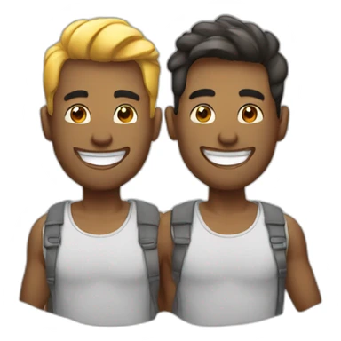 happy gay men sticker