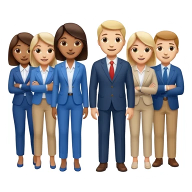 corporate social responsibility for large enterprise team but not wearing formal sticker