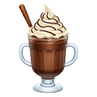 Ice Cacao with whipping cream  sticker