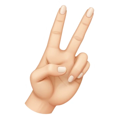 Hand  with middle fingers bent  sticker