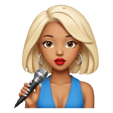 doja cat with mic sticker