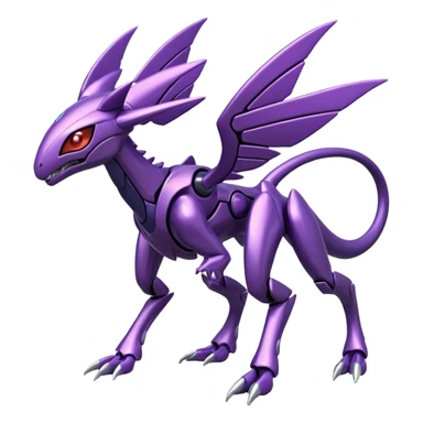Shiny Futuristic Genesect-Miraidon-Lunala-Fakémon-hybrid-creature (full body)  sticker