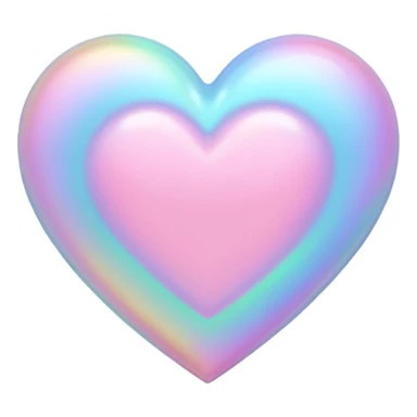 pastel heart with a holographic effect sticker