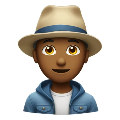 boy in hat indoors sticker
