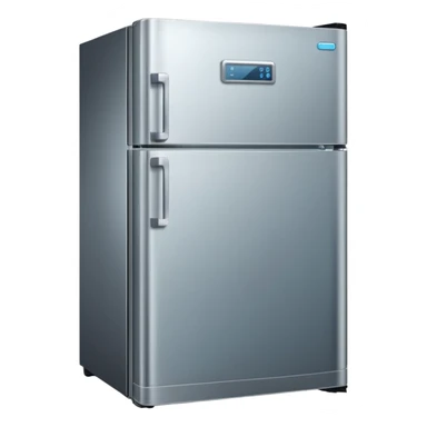 A closed Freezer-and-refrigerator in one  sticker