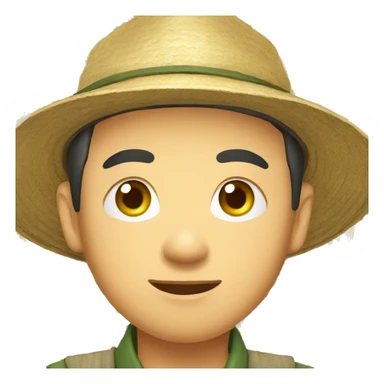 asian rice farmer sticker