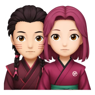 Demon slayer nezuko and tanjiro  sticker