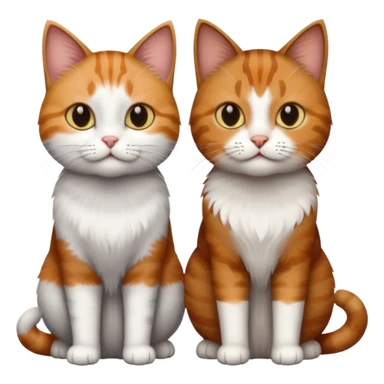 3 different coloured tiny short haired cats, including a dark grey and white cat, a ginger and white and a brown tabby and white sticker