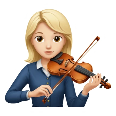 blond girl playing a violin sticker