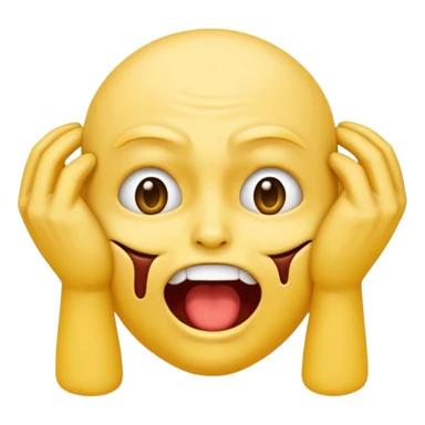 An emoji strangling itself sticker