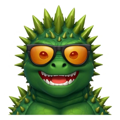 Godzilla wearing sunglasses sticker
