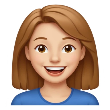 Happy laughing and winking at the same time no tears sticker