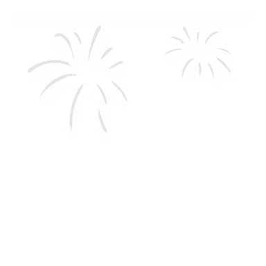 hand-drawn doodle of fireworks with playful lines sticker