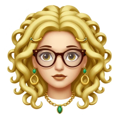 Medusa Versace with glasses  sticker