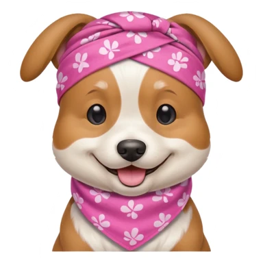 Dog with pink Bandannas sticker