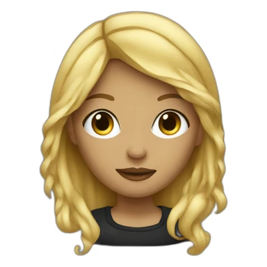 blonde hip hop girl sticker