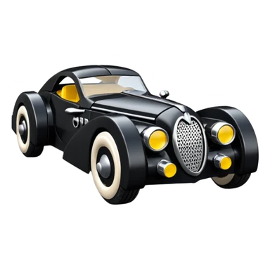  the animated series Batman aerodynamic Lego opulent dark knight futuristic concept loosely based on 1936 cord 812 jaguar(flat long straight faceted mechanical body) winged stealthy street hot rod  sticker