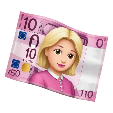 banconota rosa 10 euro sticker