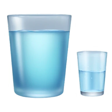 The same glass of water and an empty glass together sticker