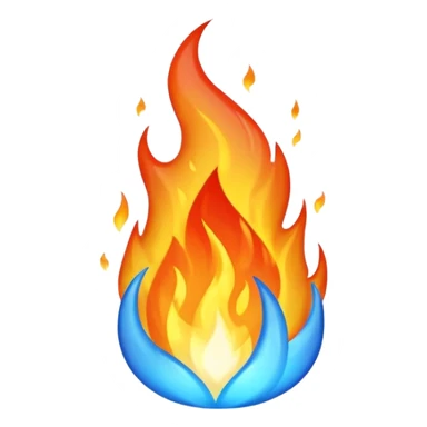Flama de fuego azul sticker