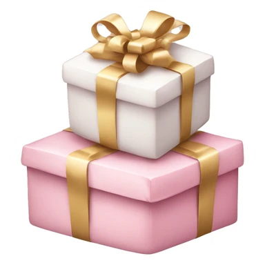 pile of stacked Light pink and white Christmas gifts sticker