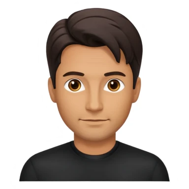 A very handsome successful man in his 40s. Day hair. Wearing black   sticker