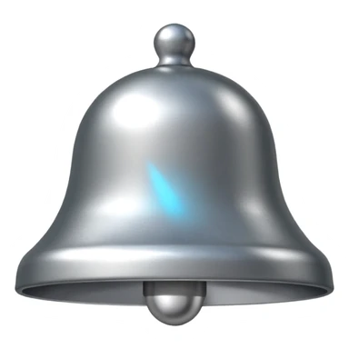 Notification bell silver sticker