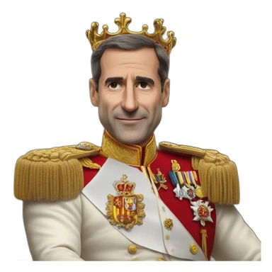 king Felipe VI drinking and poking sticker
