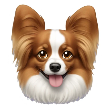 Papillon dog with bubble snot on its nose sticker