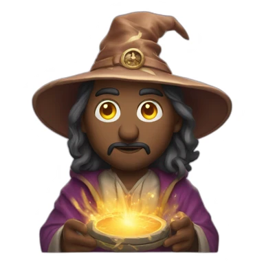 Un sorcier qui fait de la magie sticker